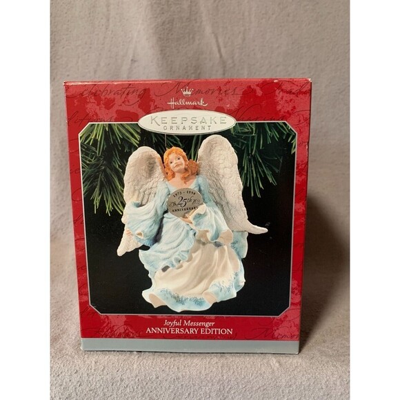 HALLMARK‎ KEEPSAKE ORNAMENT 25TH ANNIVERSARY ~ JOYFUL MESSENGER 1998 Christmas - Picture 1 of 6